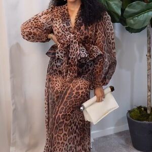 Leopard Print Maxi Dress